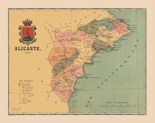 Mappa storica alicante - storica,