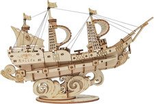 Puzzle 3D Legno Nave a Vela