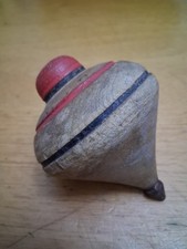 RARO GIOCATTOLO VINTAGE-TROTTOLA IN LEGNO LACCATO VEDI FOTO