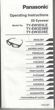 Panasonic 3D Eywear TY-EW3D3LE / TY-EW3D3ME / TY-EW3D3SE - ISTRUZIONI PER L'USO