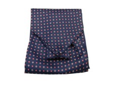 Ascot uomo di seta blu e rosso