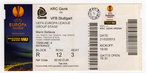 Biglietto krc genk vfb - -,