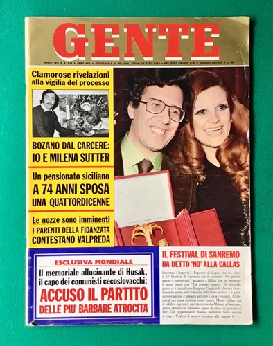 Milva rara rivista gente - milva,