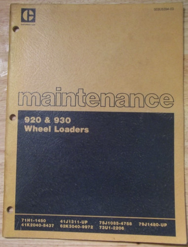 Manuale manutenzione cat - di,