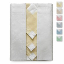 SERVIZIO DA TAVOLA PALERMO DI CIRRITO BORDATA  DAMASCATO TOVAGLIA  x 12 PERSONE