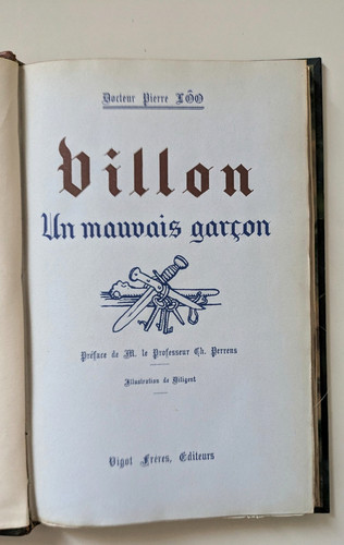 Villon mauvais garçon - villon,