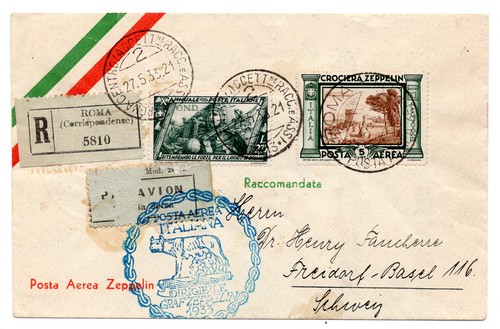 1933 posta aerea crociera - posta, "crociera