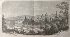 Stampa antica 1865 Firenze