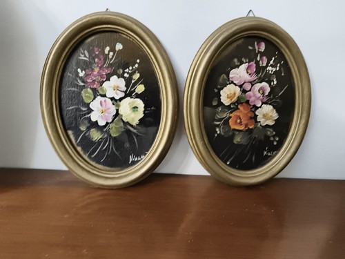 Coppia dipinti floreali - di,