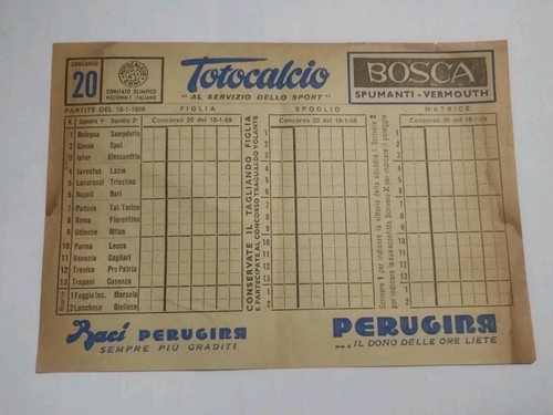 Schedina totocalcio concorso