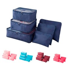 Set 6 Borse Organizer da Viaggio Impermeabili Salvaspazio per Valigia con Zip