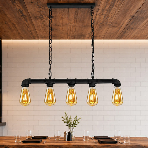 Lampadario industriale tubo - lampadario, a