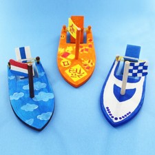  3 Pcs Barca Vela in Legno