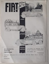 Pubblicità fiat 521 - pubblicità, (1929)