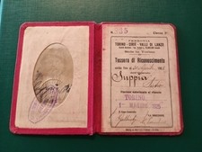 Tessera Ferroviaria Tram Tramway Ferrovia Torino Ciriè Valli Di Lanzo 1925