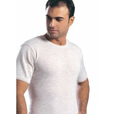 Maglia mezza manica da uomo girocollo MISTO LANA vergine LEABLE 416 melange 