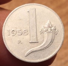 Moneta 1 Lira 1958 Cornucopia