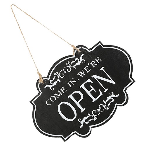 Open closed sign wooden - closed,