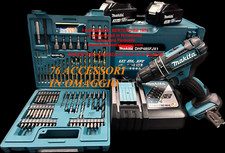 Trapano avvitatore con percussione MAKITA DHP485FJX1 2 BATTERIE +CARICABATTERIE
