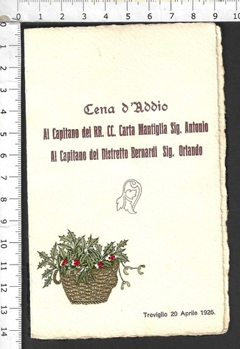 1926 menu ristorante - menu', corona