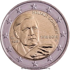 monete da 2 euro rare. Moneta 2€ Helmut Schmidt e Moneta da 2€ letzebuerg