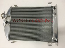 Aluminum Radiator 3 Core 64mm For 1932 32 Ford Chopped Ford Engine AT MT Auto