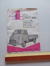 ISO 400 autocarro 1959 depliant italiano originale