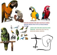 PETTORINA PAPPAGALLI 10MM NERA MEDIA DA COCO AD AMAZZONI - GRANDE ARA CACATUA