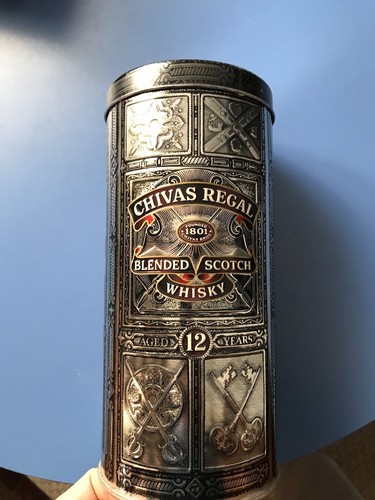 Scatola latta bottiglia chivas - latta,