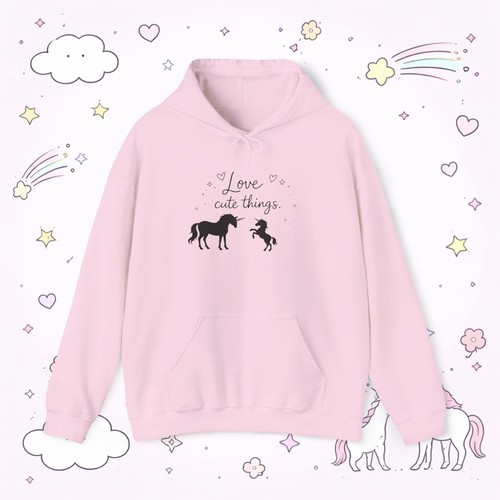 Felpa con cappuccio unicorno - , e