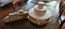 ESPOSITORE BOMBONIERE A TORTA E SCRITTA COMUNIONE