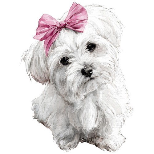 Adesivi cane maltese - adesivi,