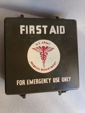 WW2 US ARMY First Aid Kit (24 Unit) Primo Soccorso per Veicoli USA Originale 