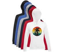 Felpa Donna cotone cappuccio in tema sunset estate