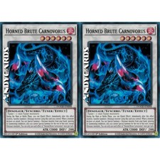 HORNED BRUTE CARNOVORUS 2x (Carnovorus Bruto Cornuto) Super R • DOOD EN098 • 1Ed