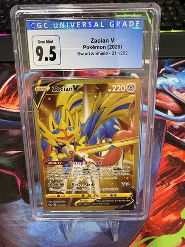 Zacian 211 202 gold cgc - 211/202, 9.5
