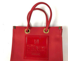 Borsa FENDI Tote Bag PVC rossa autentica G100190