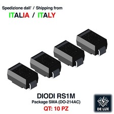 10 pz Diodi Raddrizzatori RS1M (FR107) (1N4007 Fast Recovery) - 1000 V - 1A