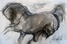 Quadro "Cavallo" carta 44 x 63