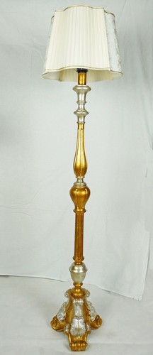 Piantana legno lampada terra