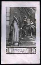 santino incisione 1800  S.UBALDO V. DI GUBBIO