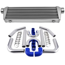 2.5" 64mm Alluminio Universale Intercooler Turbo Kit Tubazioni + Intercooler