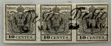 LOMBARD VENETO 1850 STRIP OF