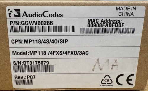 Audiocodes mediapack - audiocodes,