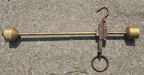 Antique brass steelyard - antique,