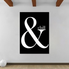 & Relax - sfondo nero - arte da parete decorazione casa - stampa arte da parete arrotolata tela