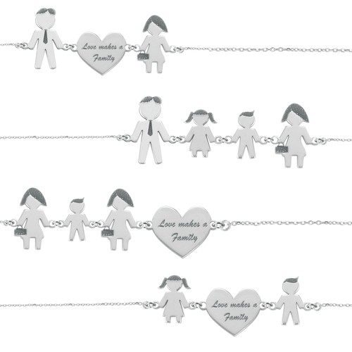Bracciale love makes family - bracciale,