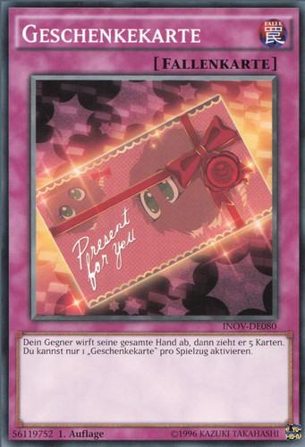 Carta regalo - yu-gi-oh!,