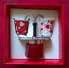 Bialetti Set Mini Express Moka Con 2 Tazze Cuore - Rossa/Bianca