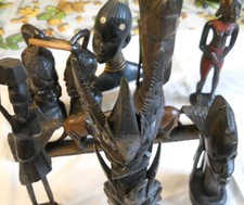 GRANDI STATUE AFRICANE legno ebano? lotto di 9